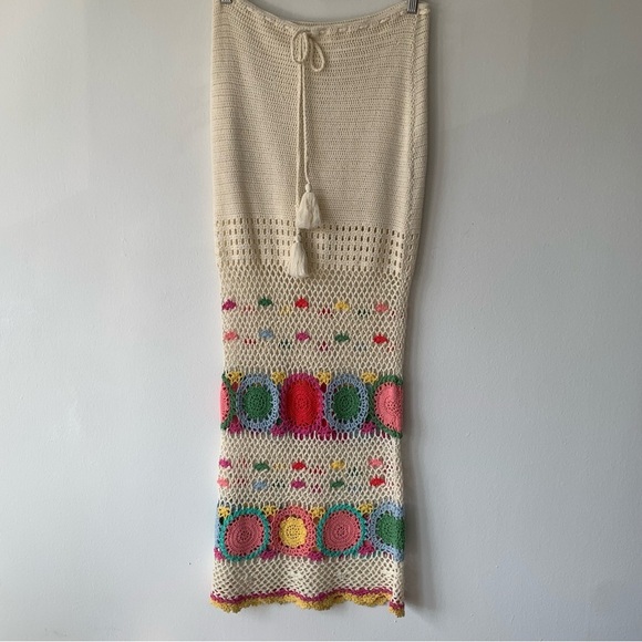 Spell & The Gypsy Collective Let The Sunshine In Rainbow Crochet Maxi Skirt - Picture 5 of 9